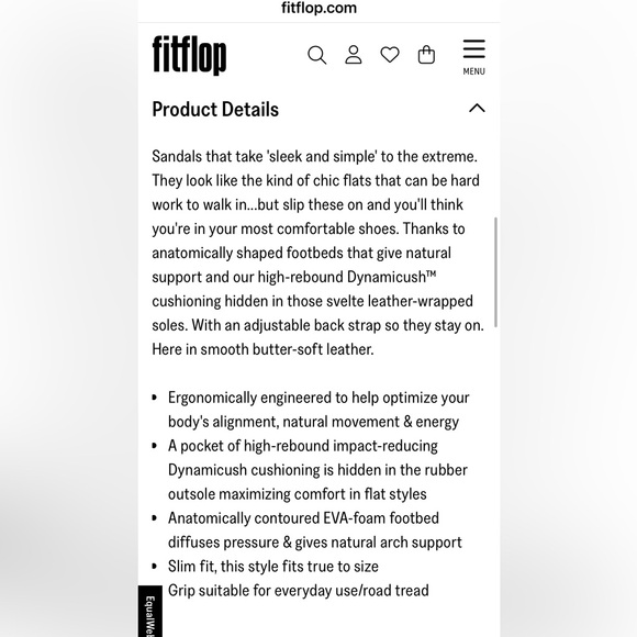 Fitflop Gracie flat sandal, tan, EXCELLENT pre-owned condition - Picture 8 of 9